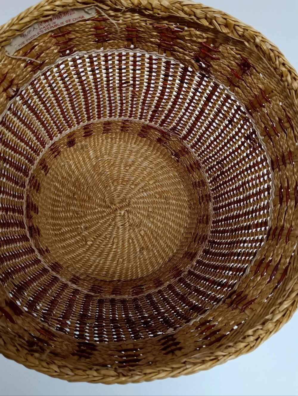 Vintage Fine Hand Woven Chinese Basket Republic of China